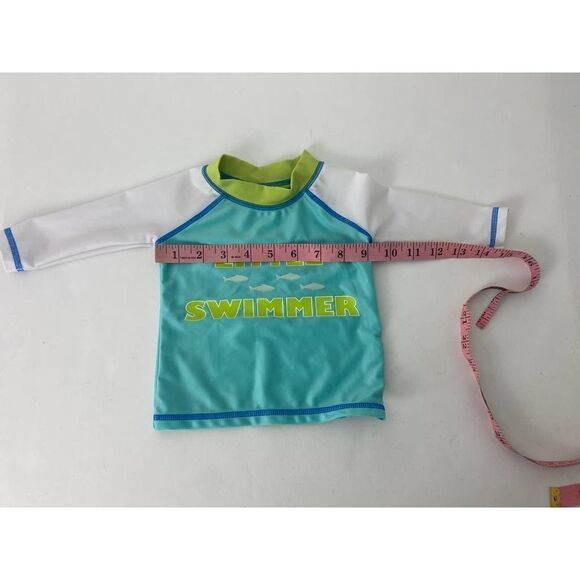 Little Swimmer Target Swimshirt Protective Swim Shirt Fish - Size 3-6 Months - Picture 2 of 5
